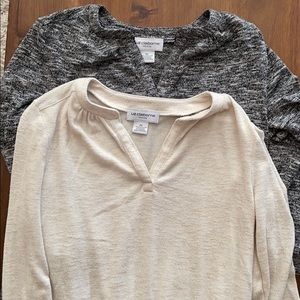 Liz Claiborne cropped shirts Bundle of 2